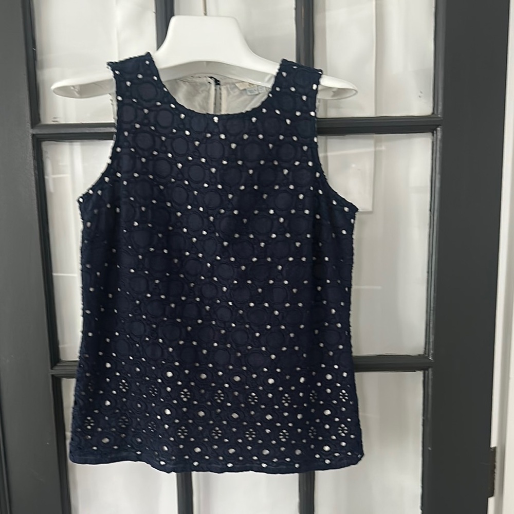 Boden navy British lace tank shell (4)